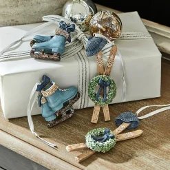 LOBERON Anhänger 4er Set Papeta blau Discount
