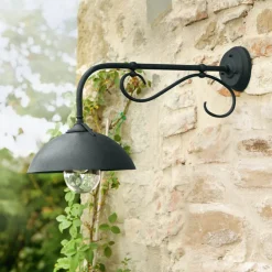 LOBERON Außenwandlampe Lupia schwarz