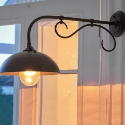 LOBERON Außenwandlampe Lupia schwarz