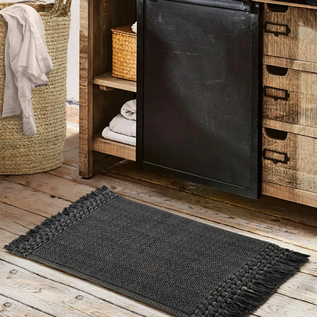 LOBERON Badematte 2er Set Faelwyn schwarz Discount