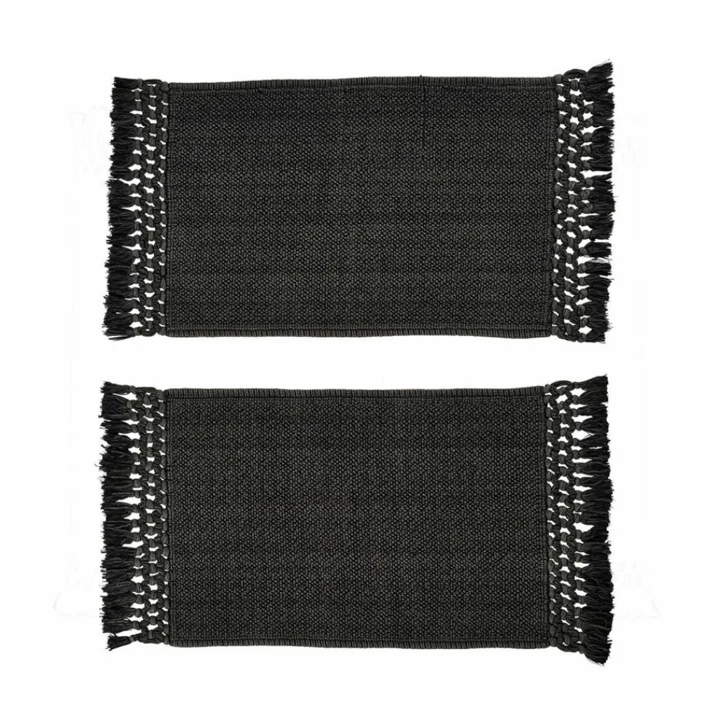 LOBERON Badematte 2er Set Faelwyn schwarz Discount