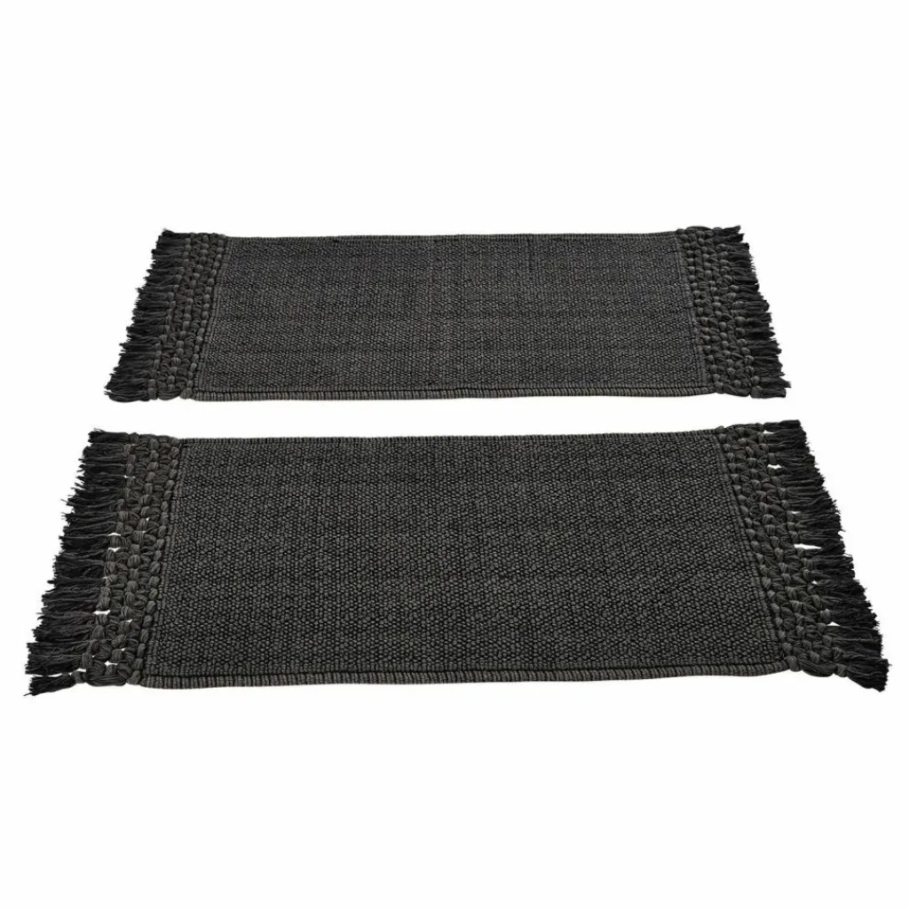 LOBERON Badematte 2er Set Faelwyn schwarz Discount
