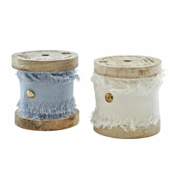 LOBERON Band 2er Set Valethor blau/creme Clearance