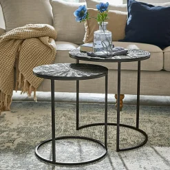 LOBERON Beistelltisch 2er Set Petrosini Outlet
