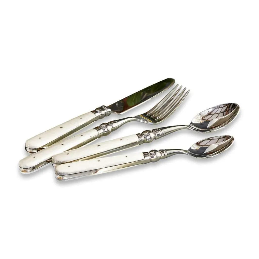 LOBERON Besteck Bigeste silber/weiß