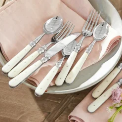 LOBERON Besteck Bigeste silber/weiß Sale