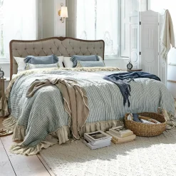 LOBERON Bett Declaire leinen/braun Clearance