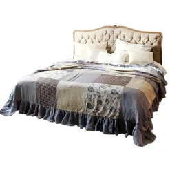 LOBERON Bett Declaire leinen/braun Clearance