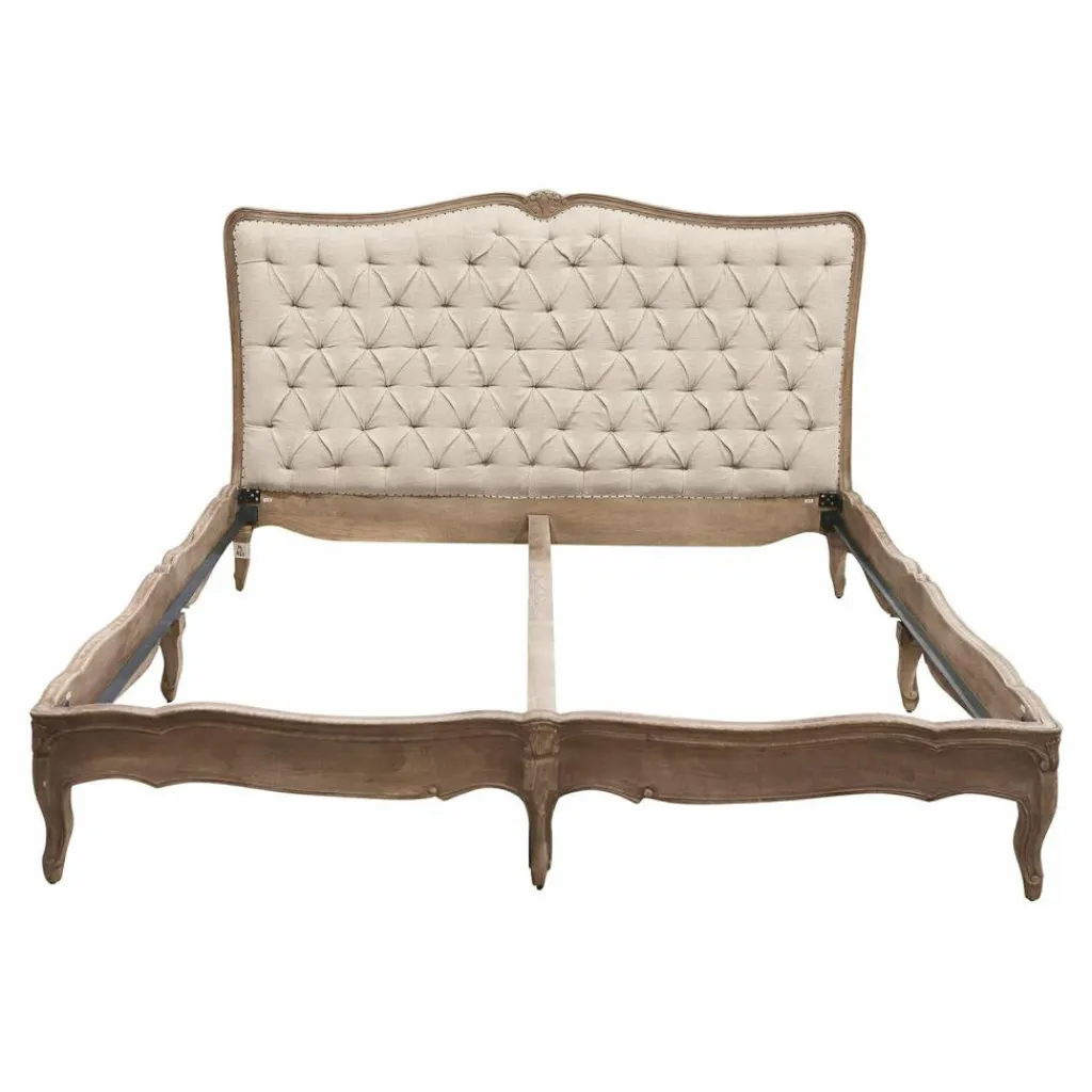 LOBERON Bett Declaire leinen/braun Clearance