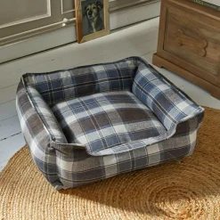 LOBERON Bett für Haustiere Creswyn blau/kariert New