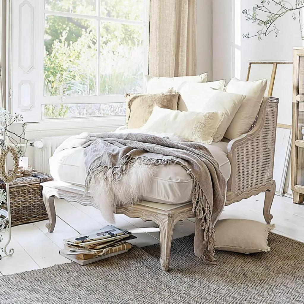 LOBERON Chaiselongue Dronne creme Online