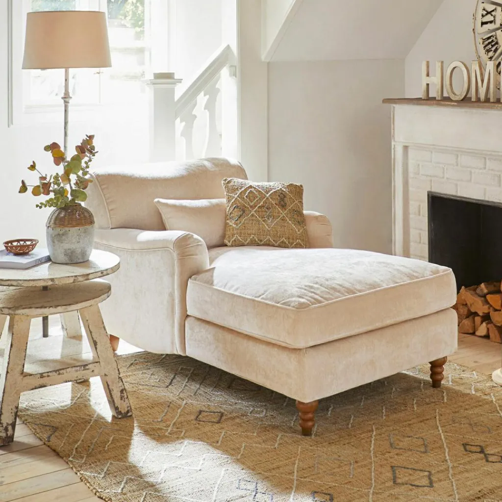 LOBERON Chaiselongue Isa creme Hot