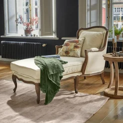 LOBERON Chaiselongue Muel creme/braun Outlet