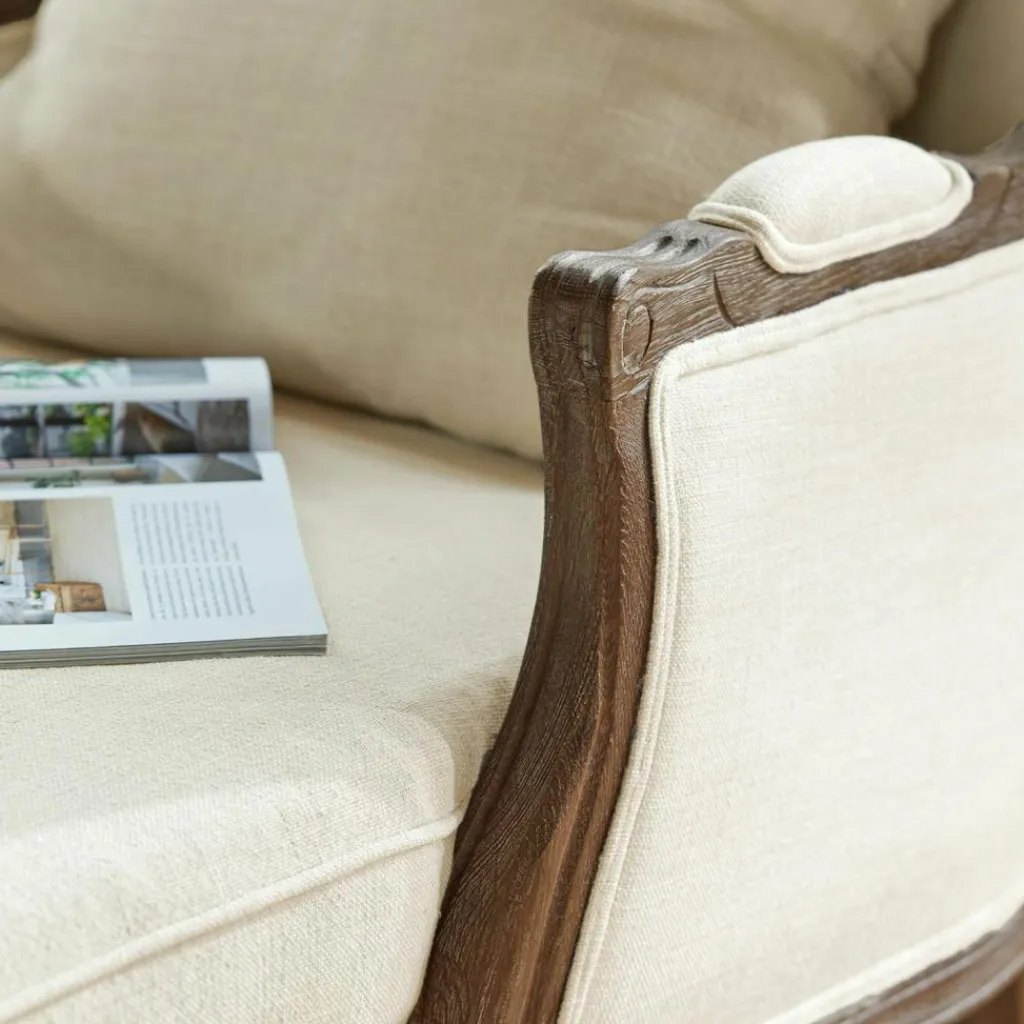 LOBERON Chaiselongue Muel creme/braun Outlet