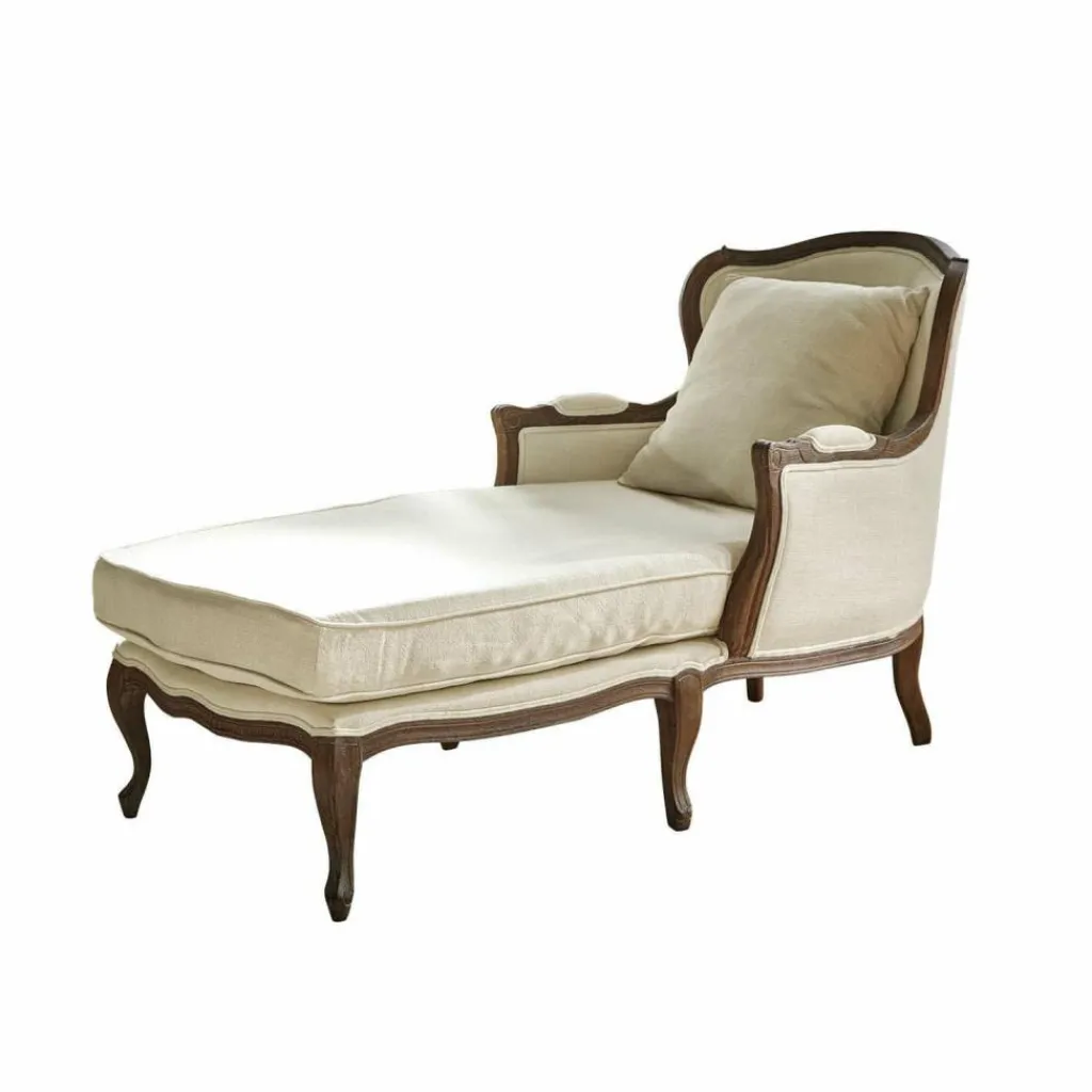 LOBERON Chaiselongue Muel creme/braun Outlet