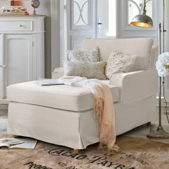 LOBERON Chaiselongue Myersville creme New