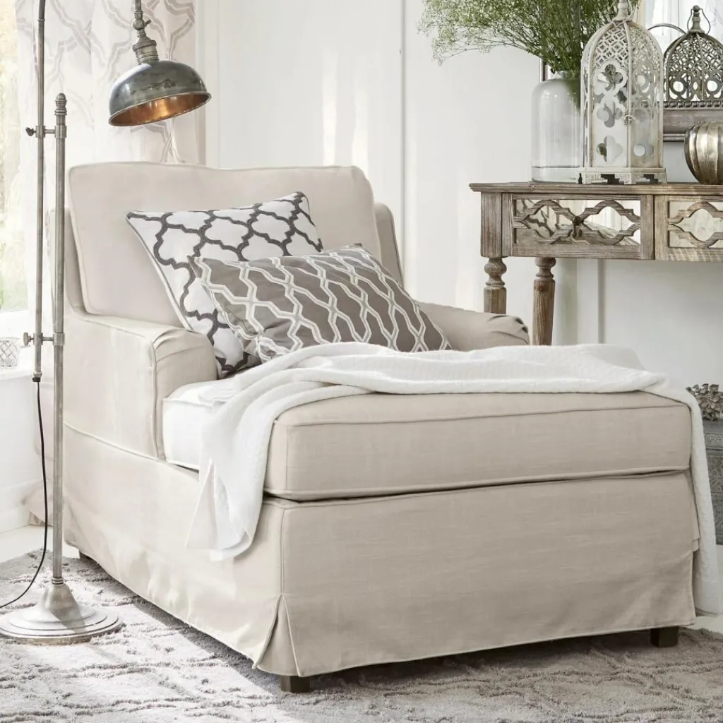 LOBERON Chaiselongue Myersville creme New