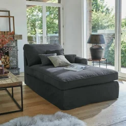 LOBERON Chaiselongue Seaford dunkelgrau