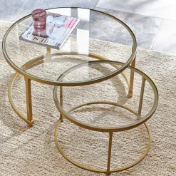 LOBERON Couchtisch 2er Set Caraman Hot