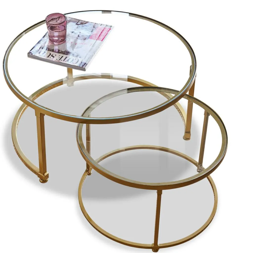 LOBERON Couchtisch 2er Set Caraman Hot