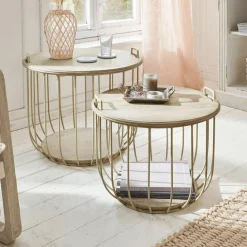 LOBERON Couchtisch 2er Set Lawson Hot