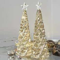 LOBERON Deko-Baum 2er Set Glitter