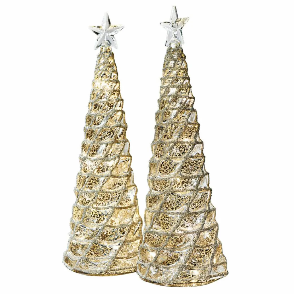 LOBERON Deko-Baum 2er Set Glitter