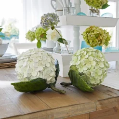 LOBERON Dekoblume 2er Set Hortensie grün/weiß Online