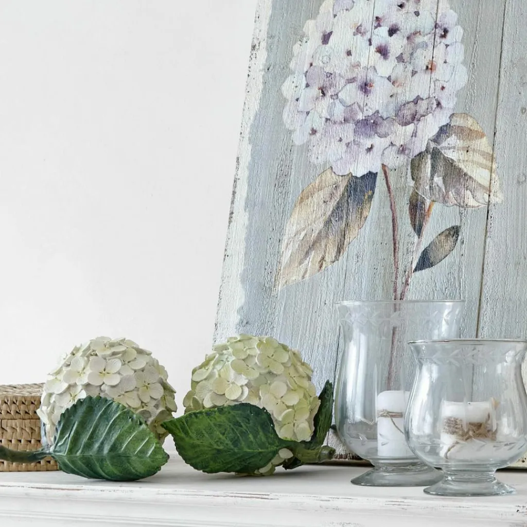 LOBERON Dekoblume 2er Set Hortensie grün/weiß Online