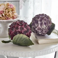 LOBERON Dekoblume 2er Set Hortensie lila/pink Best