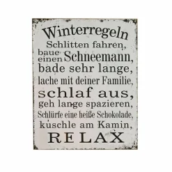 LOBERON Dekoboard Winterregeln Hot