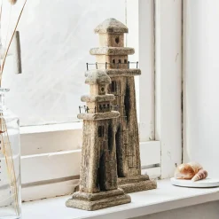 LOBERON Deko-Leuchtturm 2er Set Bourgneuf