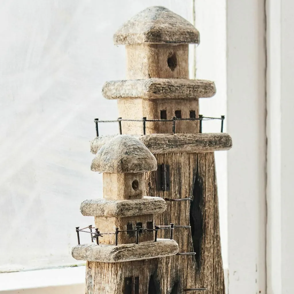 LOBERON Deko-Leuchtturm 2er Set Bourgneuf