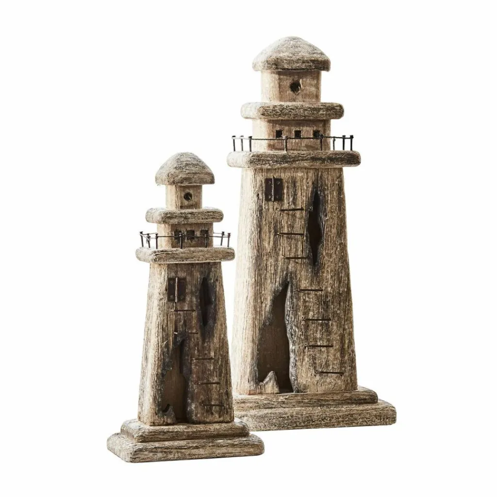 LOBERON Deko-Leuchtturm 2er Set Bourgneuf