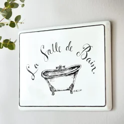 LOBERON Deko-Schild La salle de bain New