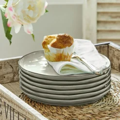 LOBERON Dessertteller 6er Set Biarré grau Online
