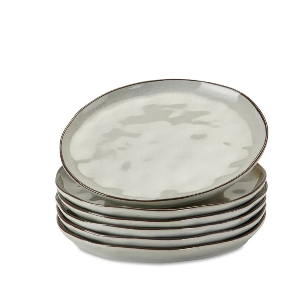 LOBERON Dessertteller 6er Set Biarré grau Online
