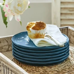 LOBERON Dessertteller 6er Set Biarré blau Clearance
