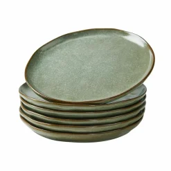 LOBERON Dessertteller 6er Set Biarré türkis/braun Sale