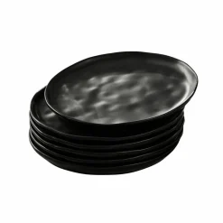 LOBERON Dessertteller 6er Set Biarré schwarz New