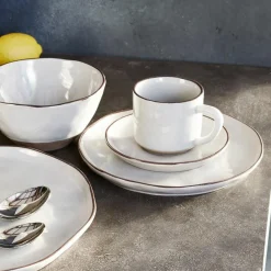 LOBERON Dessertteller 6er Set Biarré weiß Online