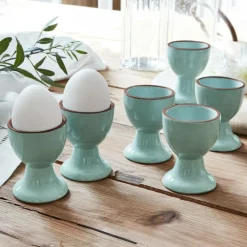LOBERON Eierbecher 6er Set Biarré türkis Best