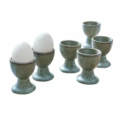 LOBERON Eierbecher 6er Set Biarré türkis/braun Sale
