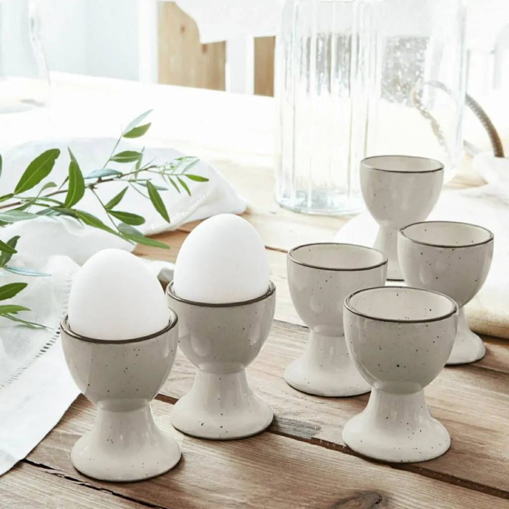 LOBERON Eierbecher 6er Set Biarré grau Online