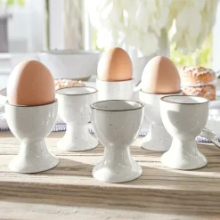LOBERON Eierbecher 6er Set Biarré weiß Online