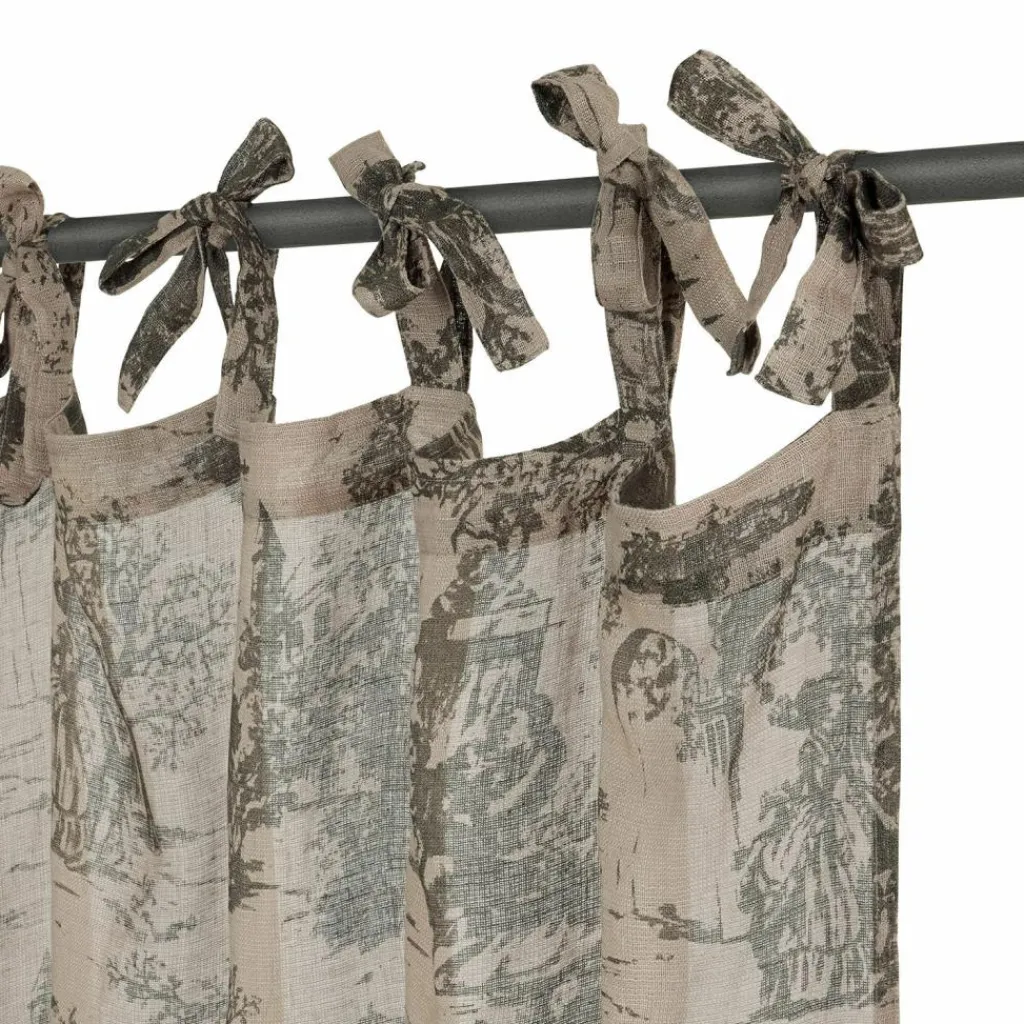 LOBERON Gardine Dedwen grau/leinen Outlet