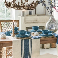 LOBERON Geschirr 30er Set Biarré blau Discount