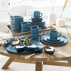 LOBERON Geschirr 30er Set Biarré blau Discount