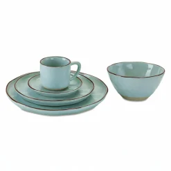 LOBERON Geschirr 30er Set Biarré türkis New