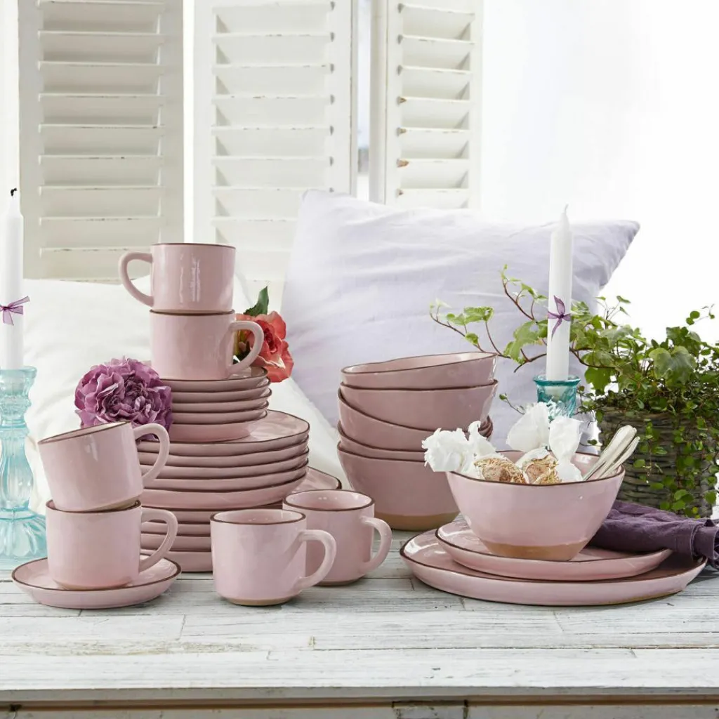 LOBERON Geschirr 30er Set Biarré rosa Discount